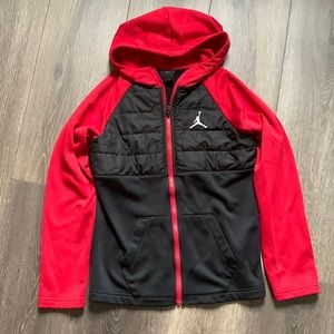 Air Jordan Nike zip front hoodie, lightweight jacket Size youth M 10-12